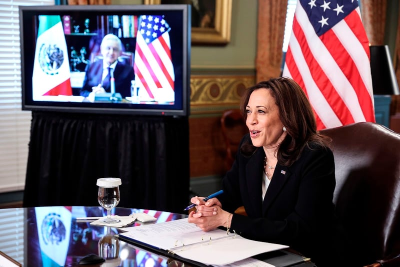 Reunión virtual de AMLO con Kamala Harris