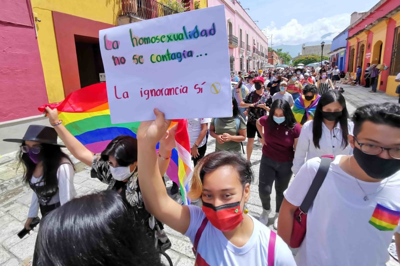 Marcha LGBTTTIQ+ en Oaxaca 