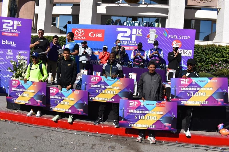 Ganadores del 21 K Monclova con Espíritu de Acero