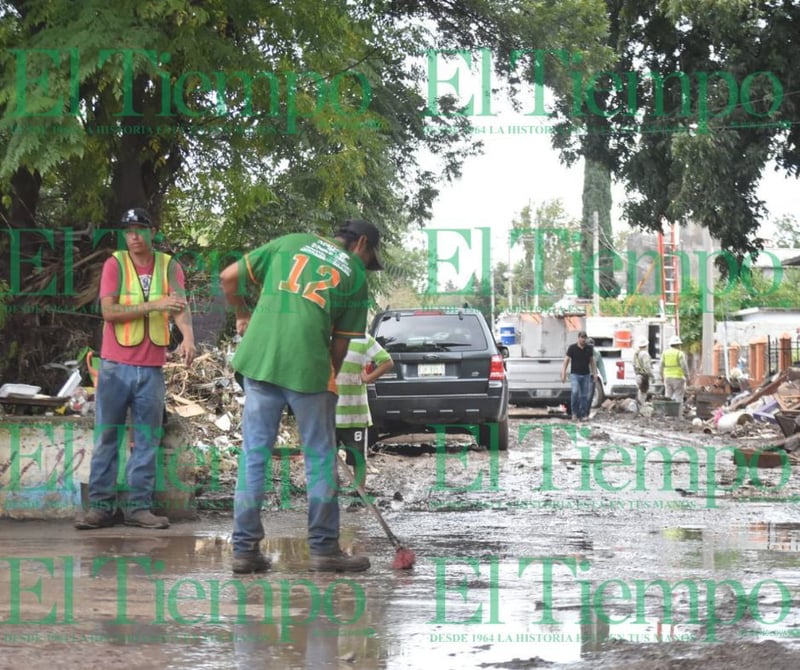 Estragos por la inundación en Múzquiz, Coahuila.