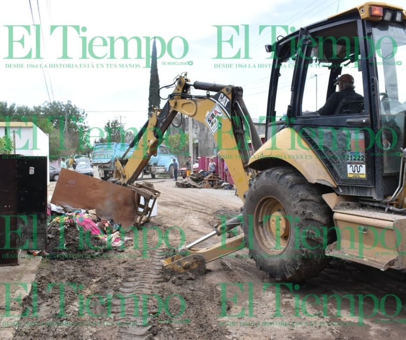 Estragos por la inundación en Múzquiz, Coahuila.