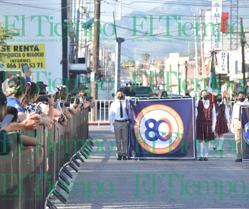 Institutos educativos realizan el tan esperado desfile del 16 de septiembre en Monclova 