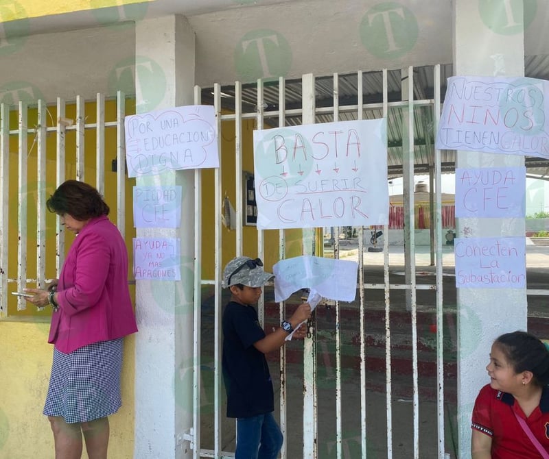 Madres cierran escuela por falta de energía e intensos calores