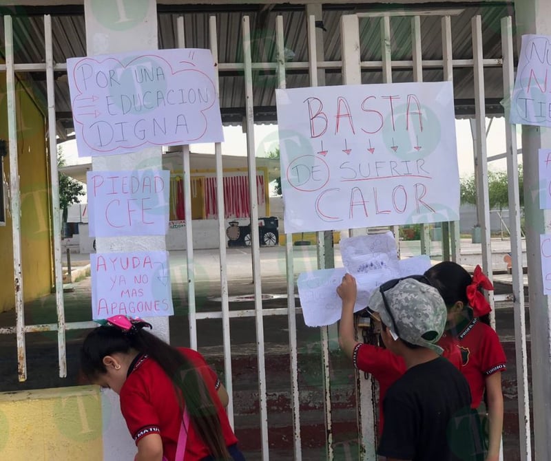 Madres cierran escuela por falta de energía e intensos calores