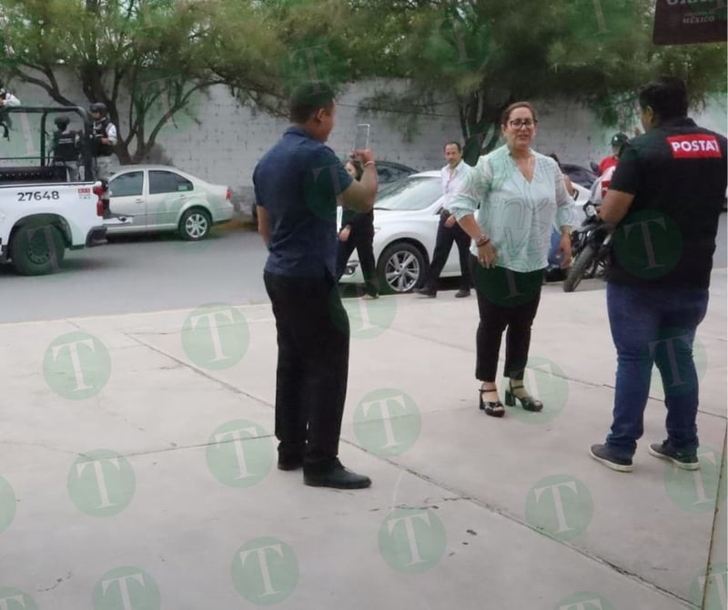 Claudia Garza votó con seguridad de la Guardia Nacional