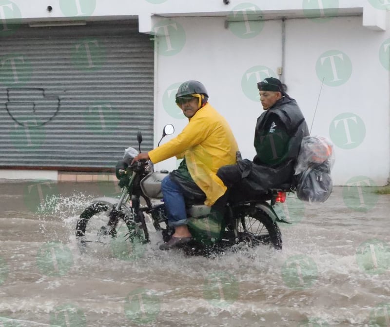 Carros varados en bulevar Ejército Nacional y el arroyo Frontera 