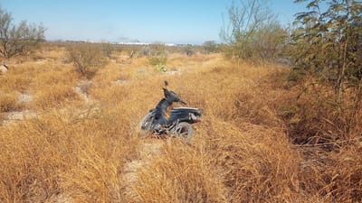 Motoneta fue abandonada en el Libramiento Oriente de Monclova