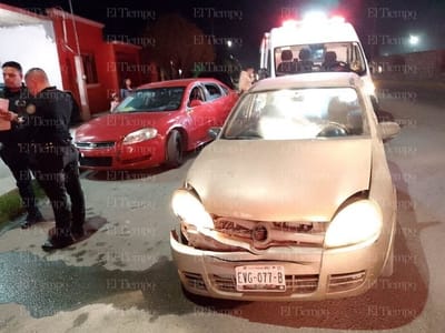 Dos personas resultan lesionadas en un choque vehicular en Frontera