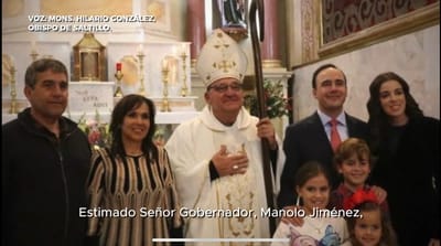 Obispo de Saltillo envía mensaje a Manolo Jiménez en su primer informe de gobierno