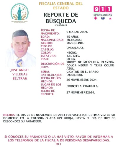 Menor desaparecido también es rebelde 