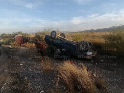 Choque volcadura arroja 4 heridos en Celemania