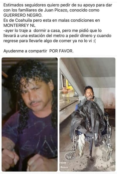 Preocupación por el estado de salud de conocido luchador monclovense "King Warrior" en Monterrey