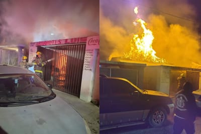 Incendio en privada Centenario deja un herido grave y consume dos viviendas