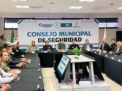 Consejo Municipal de Seguridad de Monclova se reúne con autoridades estatales y federales