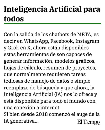 Inteligencia Artificial para todos
