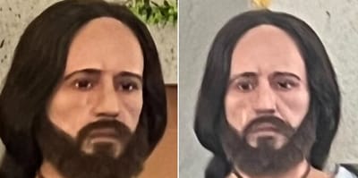 Imagen de San judas Tadeo presuntamente llora en Sabinas, asegura la señora Magda Hernández con fotografías.
