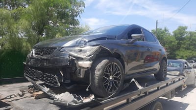 Colisión vehicular deja daños materiales y personas con molestias físicas en Álamo y Jiménez