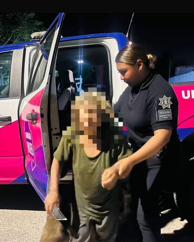 Adulto mayor cae en arroyo y es auxiliado por autoridades