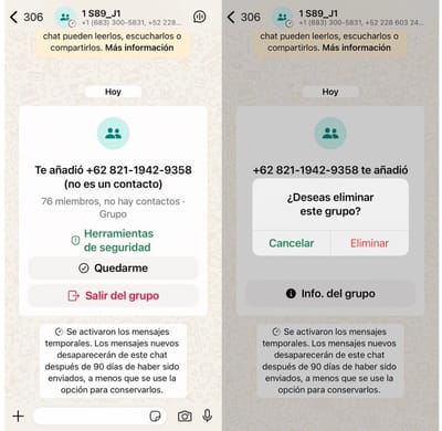 Alertan por nueva modalidad de hackeo a través de grupos falsos de WhatsApp