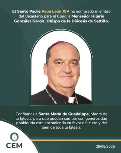 Nombran a obispo de Saltillo miembro del Dicasterio para el Clero