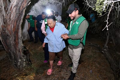 Tromba provoca inundaciones en el ejido Chulavista de Ocampo; acuden autoridades municipales y estatales
