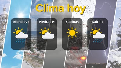 Pronóstico del clima en Coahuila: lunes con lluvia débil y temperaturas cálidas