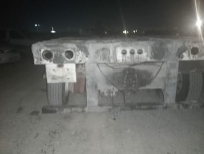 Arde plataforma de trailer en la carretera 53