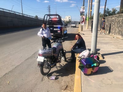 Troca hace que moto derrape en el Pape