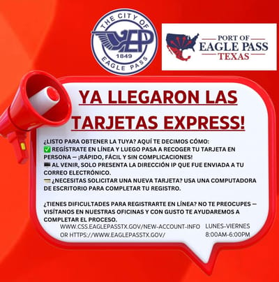 Llegan las nuevas tarjetas Express a Eagle Pass; agilizarán cruces internacionales