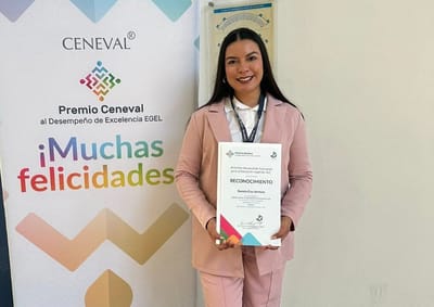 Egresada de FCA obtiene premio nacional por promedio sobresaliente en CENEVAL 