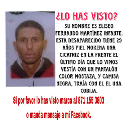 Familia busca desesperadamente a joven desaparecido en Monclova