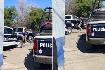 Amenaza a policías con arma blanca y termina detenido en la colonia Burócratas