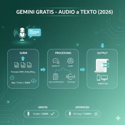 Transcribir audio a texto sin aplicaciones extras con Gemini.