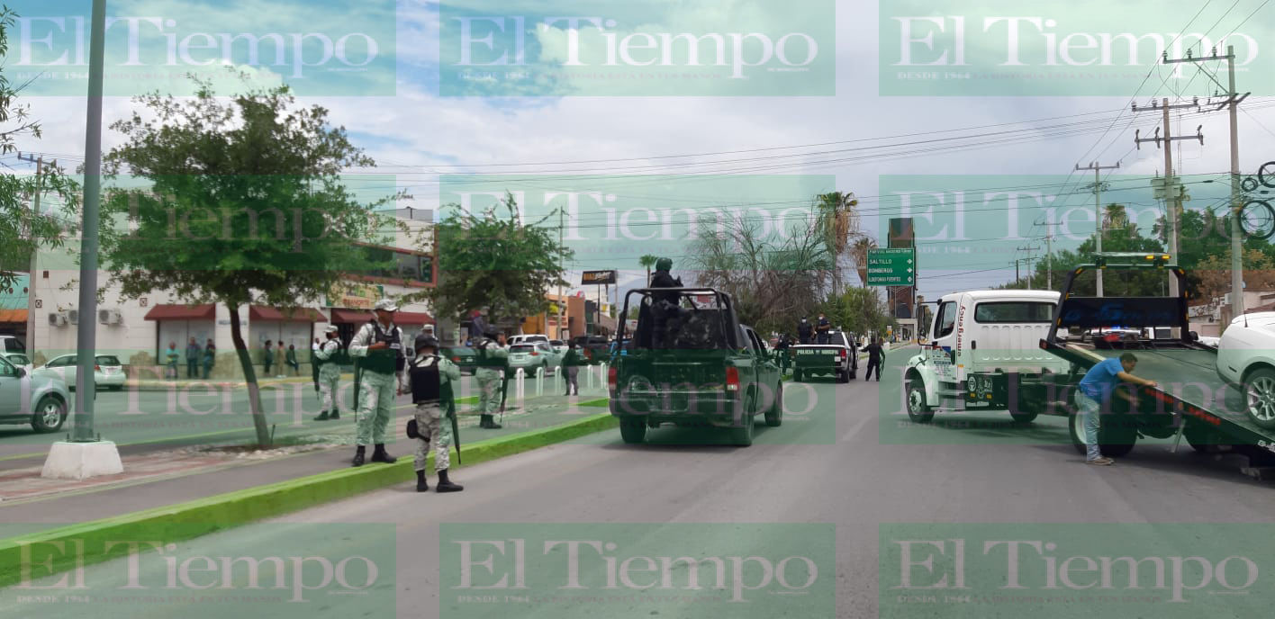 Se registra fuerte balacera en el Bulevar Madero de Monclova