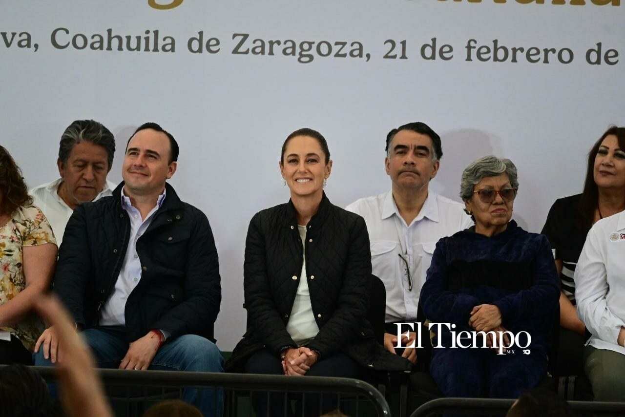 La presidenta Claudia Sheinbaum en su visita a Monclova como parte de su agenda de trabajo en Coahuila