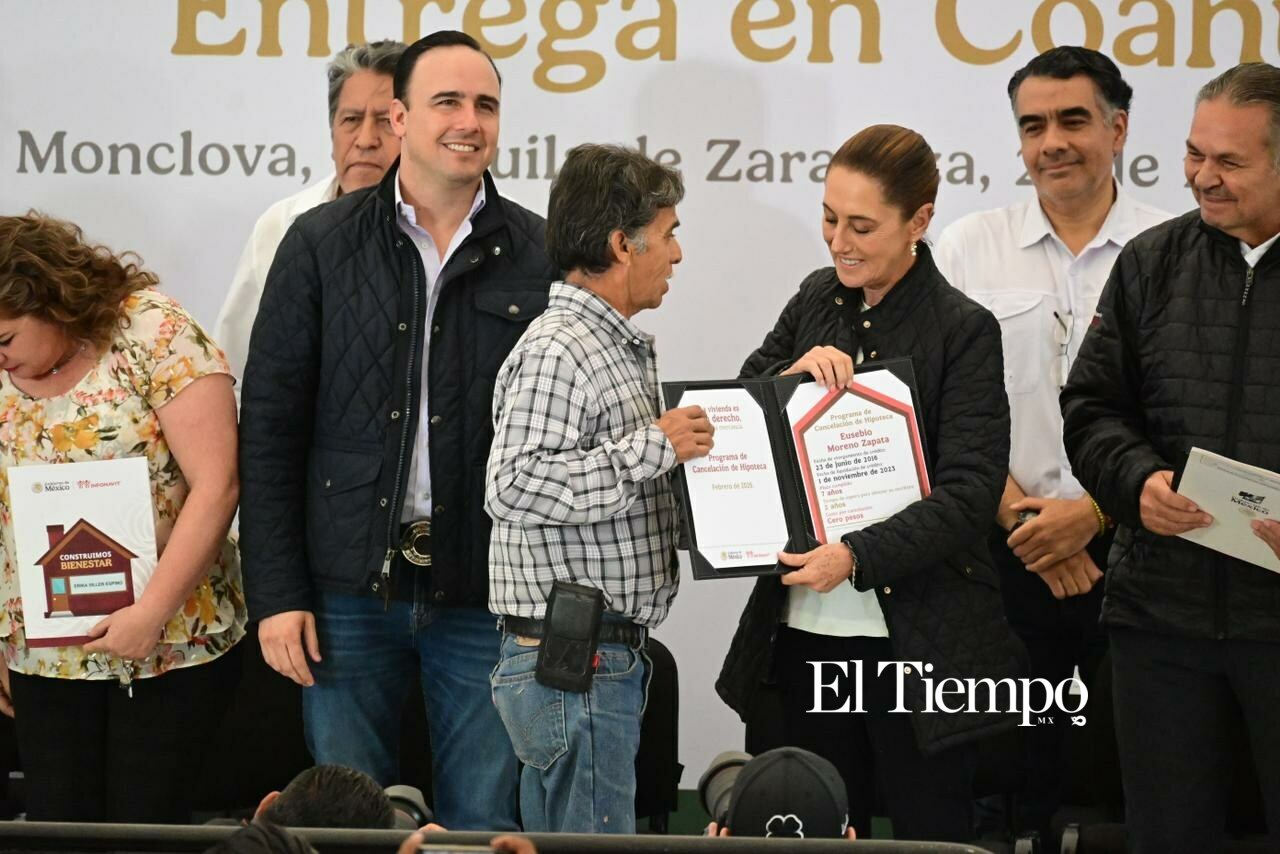 La presidenta Claudia Sheinbaum en su visita a Monclova como parte de su agenda de trabajo en Coahuila