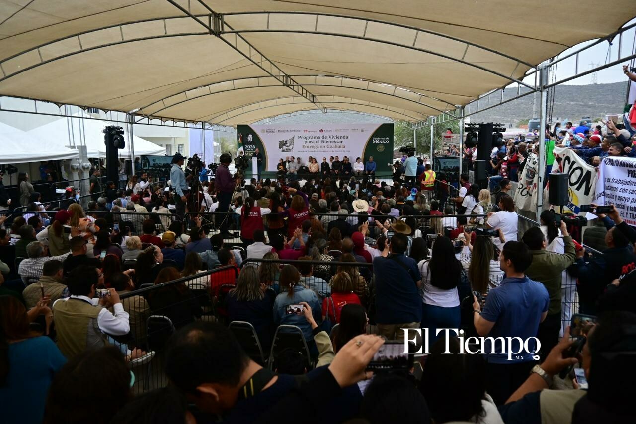 La presidenta Claudia Sheinbaum en su visita a Monclova como parte de su agenda de trabajo en Coahuila