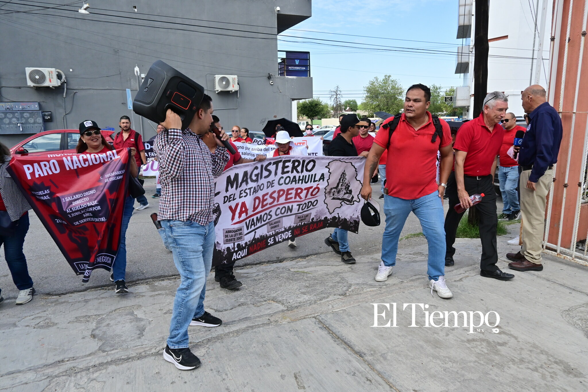 Manifestación pacifica de maestros