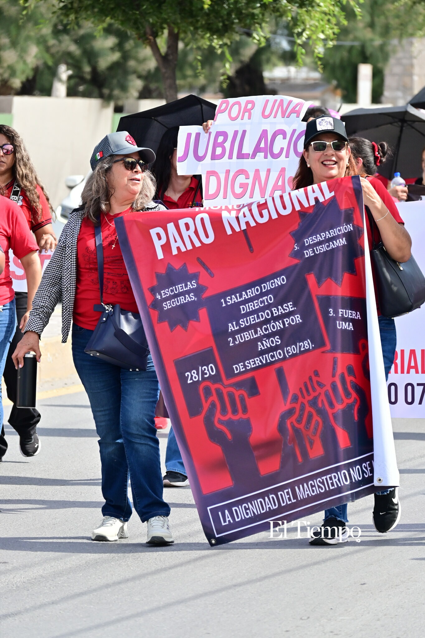 Manifestación pacifica de maestros
