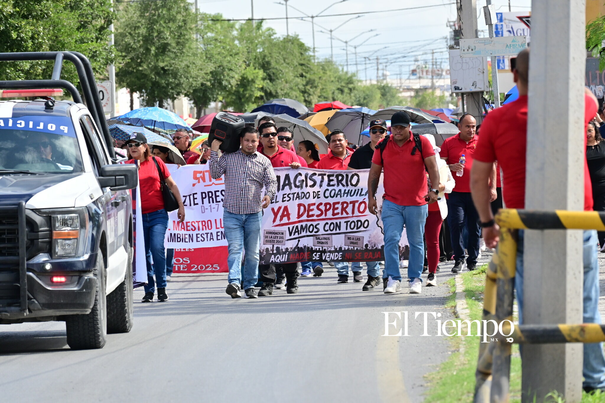 Manifestación pacifica de maestros