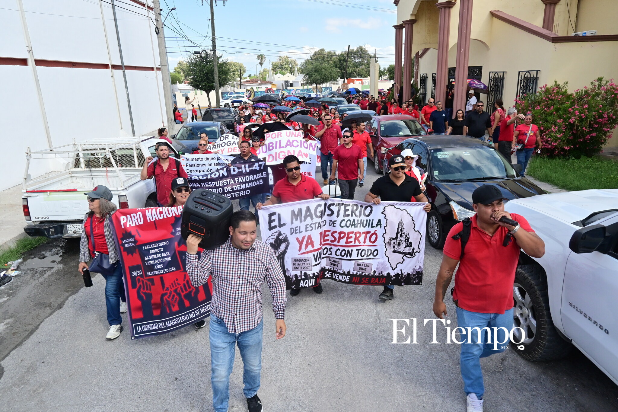 Manifestación pacifica de maestros