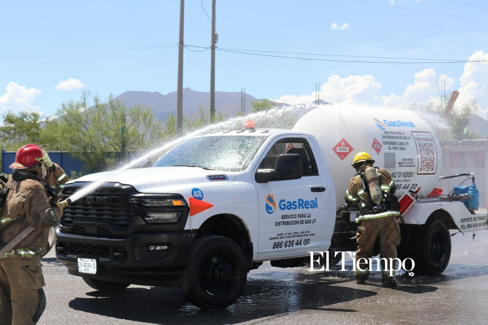 Simulacro recrea choque de pipa de gas y tráiler en Monclova