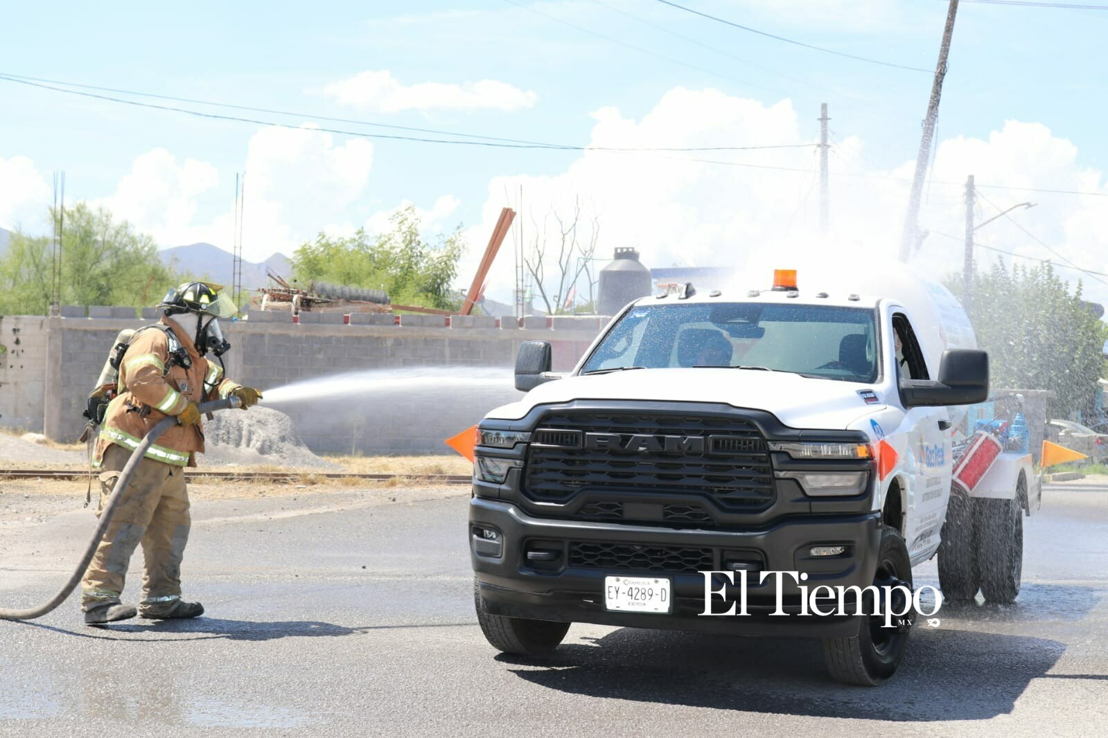 Simulacro recrea choque de pipa de gas y tráiler en Monclova
