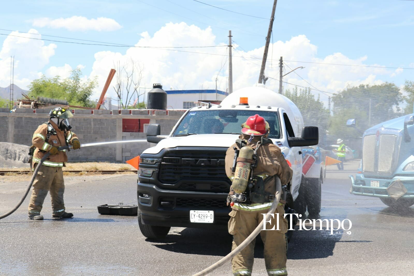 Simulacro recrea choque de pipa de gas y tráiler en Monclova