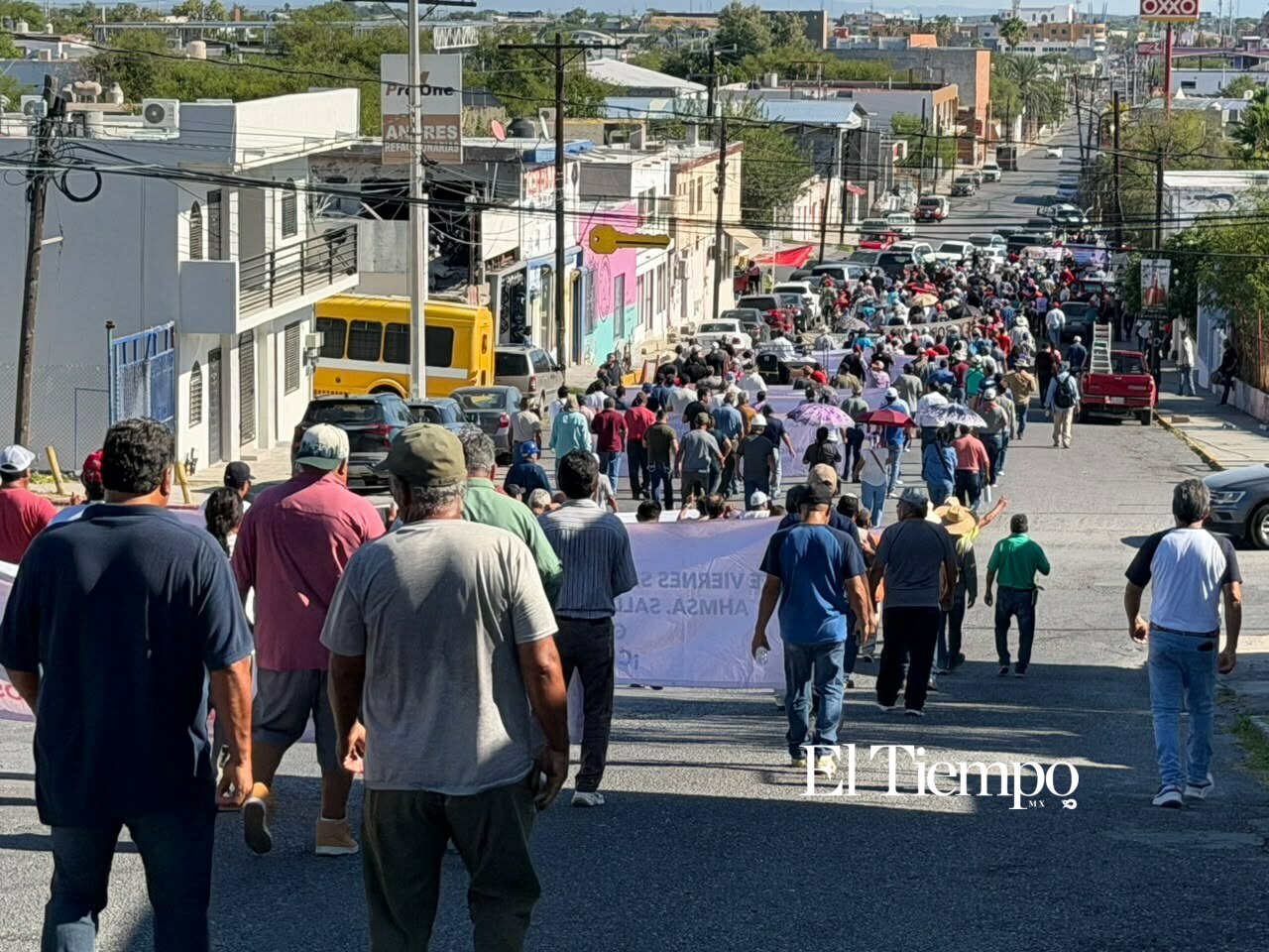💢Así se vivió la marcha pacífica de los obreros de AHMSA en Monclova
