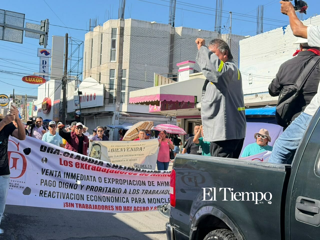 💢Así se vivió la marcha pacífica de los obreros de AHMSA en Monclova