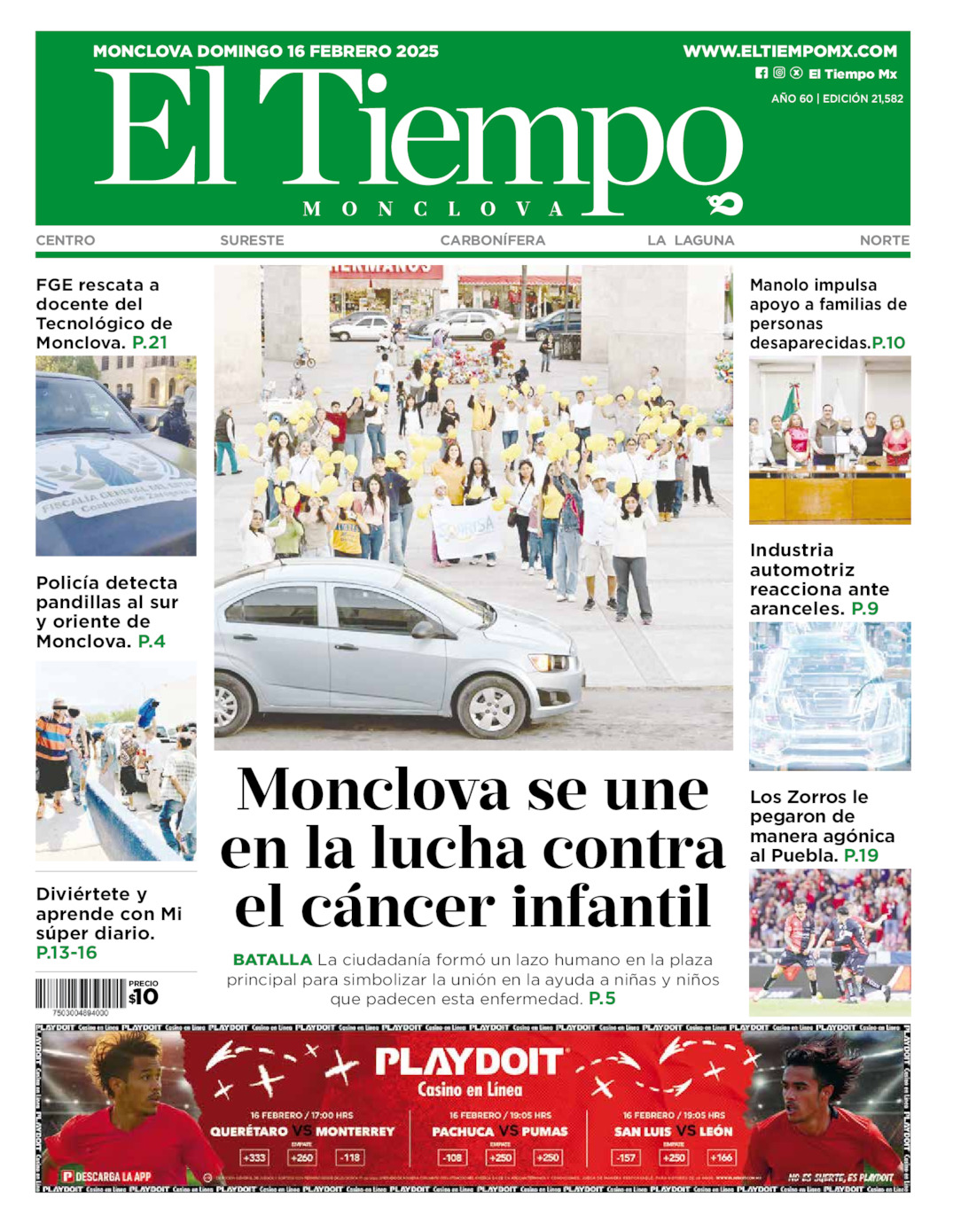 Edición impresa de El Tiempo Monclova