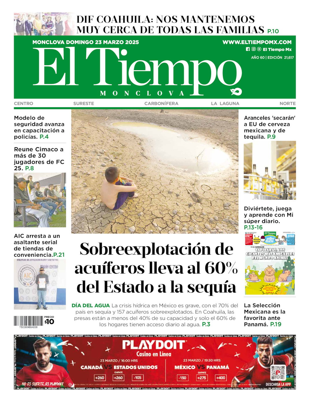 Edición impresa de El Tiempo Monclova