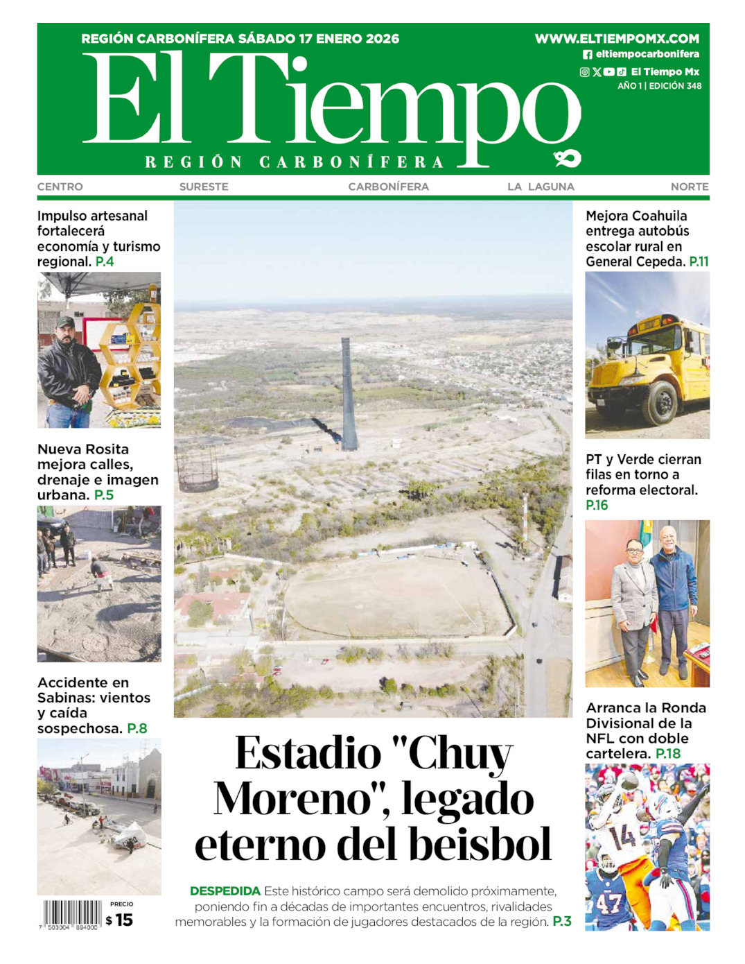 Edición impresa de El Tiempo Región Carbonífera