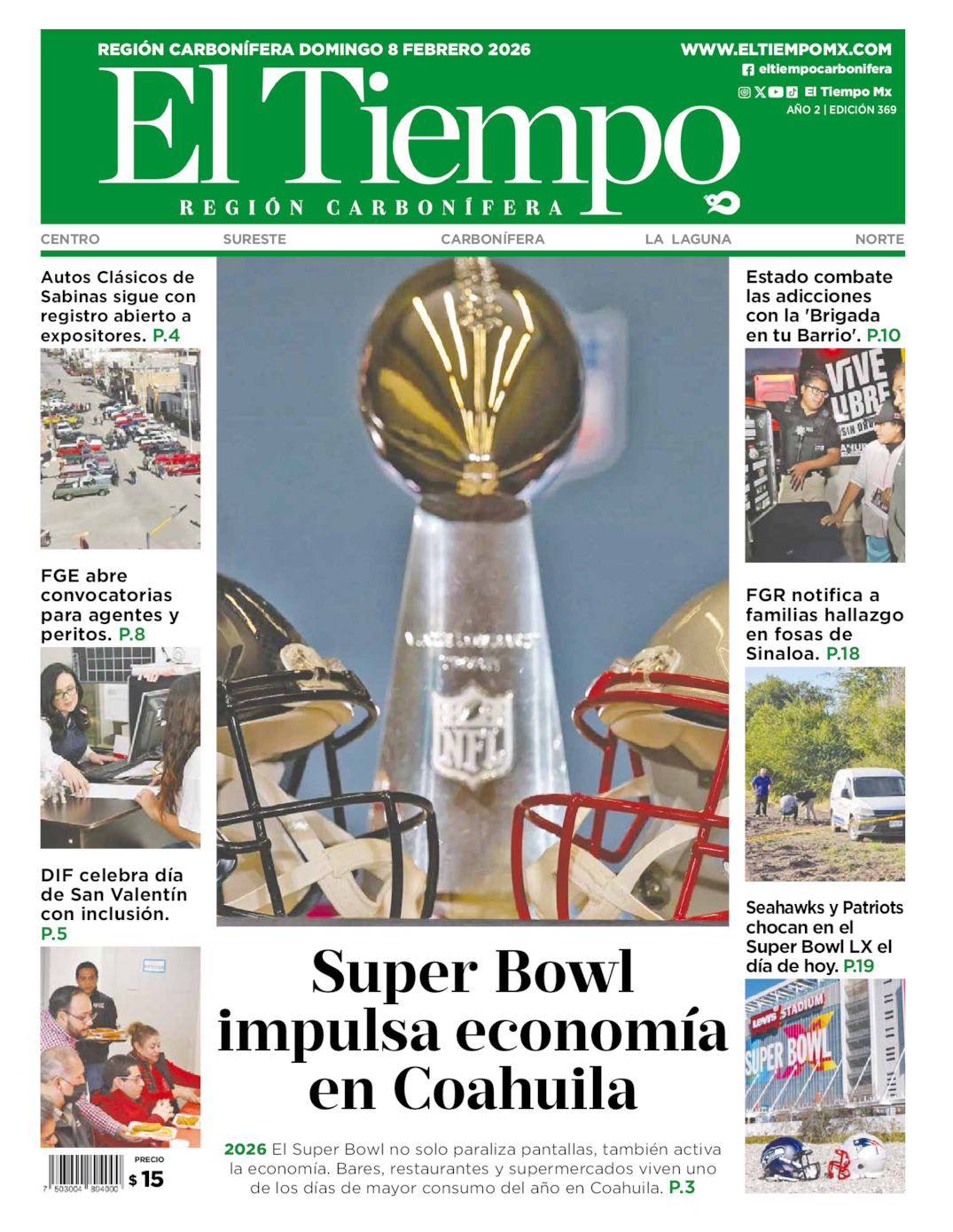 Edición impresa de El Tiempo Región Carbonífera